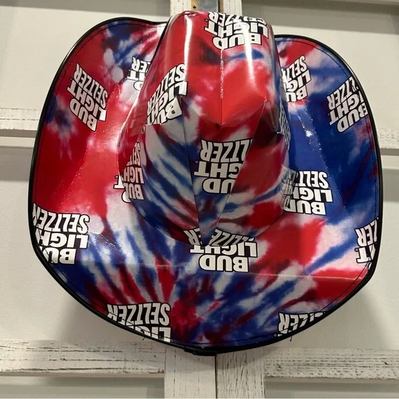 Fun Bud Light Seltzer Cowboy Hat Recycled Beer Box Cardboard One Size Fits Most - Picture 6 of 8